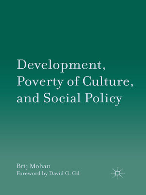 cover image of Development, Poverty of Culture, and Social Policy